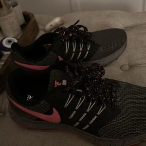Pink and Black Nike Sneakers